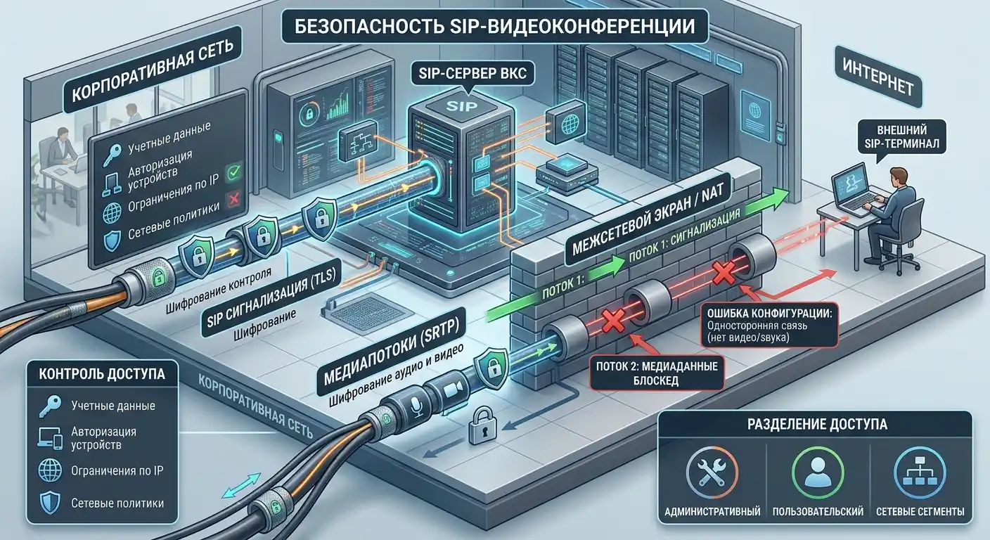 безопасность sip-видеоконференции