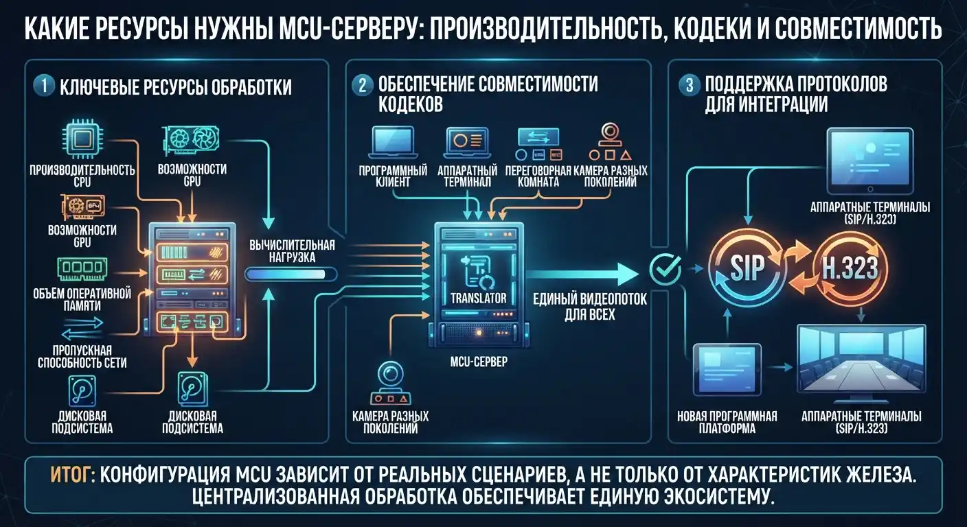 какие ресурсы нужны mcu-серверу