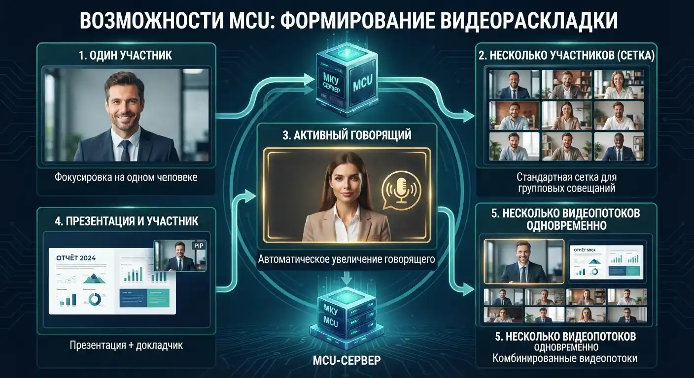 mcu и видеораскладка конференции