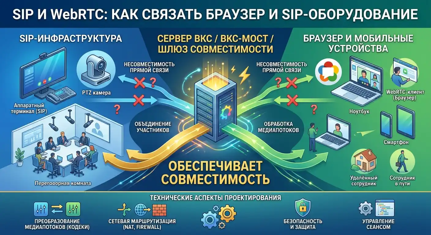sip и webrtc: как связать браузер и sip-оборудование